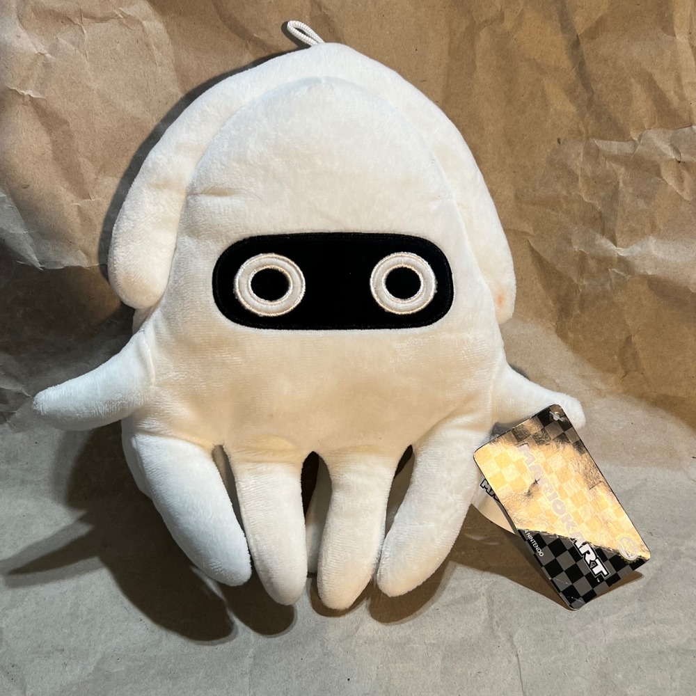 Nintendo Mario Kart Blooper Plush White Squid 8N-300E Soft Toy New‎